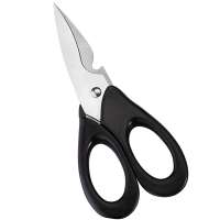 HOT sale stainless steel blade black PP handle multi-function kitchen scissors