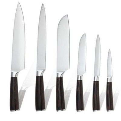 Professional Damascus Steel Kitchen Knife Set With Wooden Handle Chef Knife