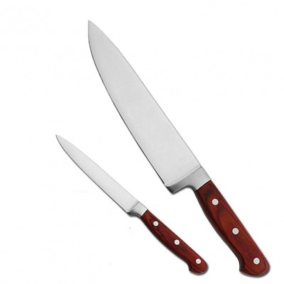 2 Pieces Knife Set German High Carbon Steel 8-inch Chef Knife and Carving Knife