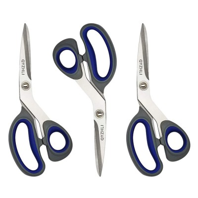 Multipurpose 3 Pack Scissors Set 8 Inch Office Scissors Sewing Shears Tailor Scissors For Home Fabric Cutting Paper Cutter